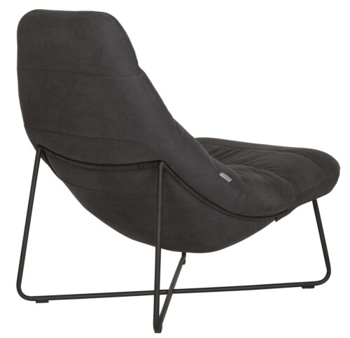 Must Living Lounge Chair Line stoel-Stonewashed cotton Charcoal