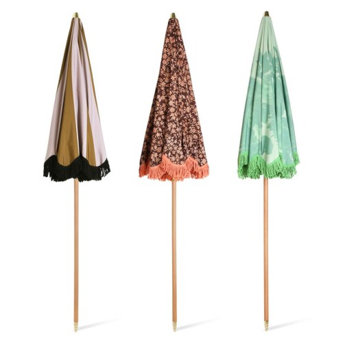 HKliving Beach parasol-Nude-mosterd