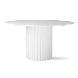 HKLiving Pillar eettafel-White