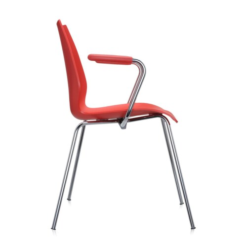 Kartell Maui stoel-Met armleuning-Rood