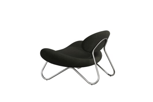 WOUD Meadow lounge stoel-Nara-Chrome-plated steel