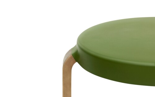 Normann Copenhagen Tap Stool - stoel-Olijf groen-Noten
