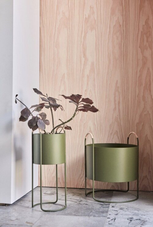 OYOY Living Design Maki plantenbak-Hoog-Olive