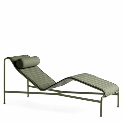 HAY Palissade Outdoor lounge stoel quilted kussen-Olive