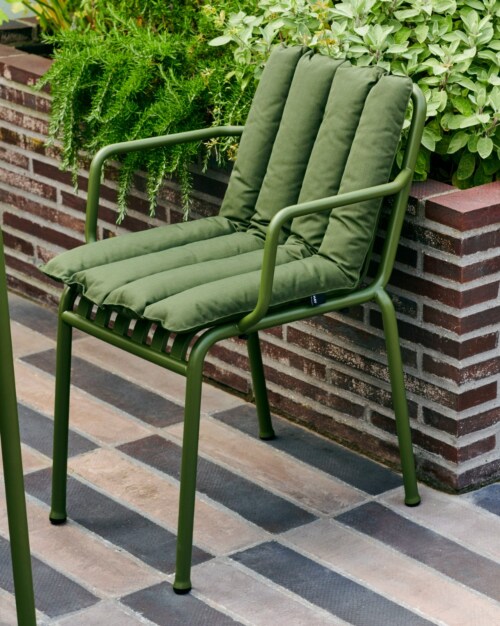 HAY Palissade Soft Quilted tuinstoel/armchair kussen-Olive