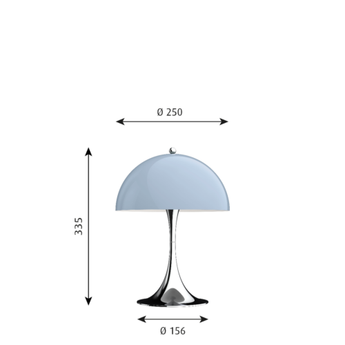Louis Poulsen Panthella 250 tafellamp-Grijs opaal acryl