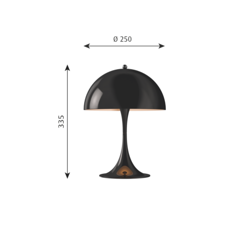 Louis Poulsen Panthella Mini tafellamp-Zwart