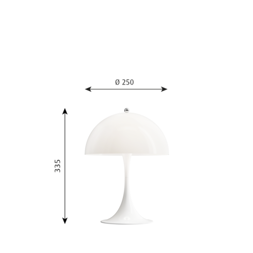 Louis Poulsen Panthella Mini tafellamp-Wit opaal acryl