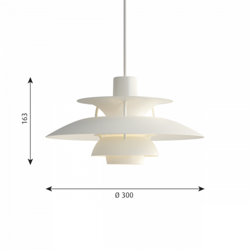 Louis Poulsen PH5 mini Monochrome hanglamp-Wit