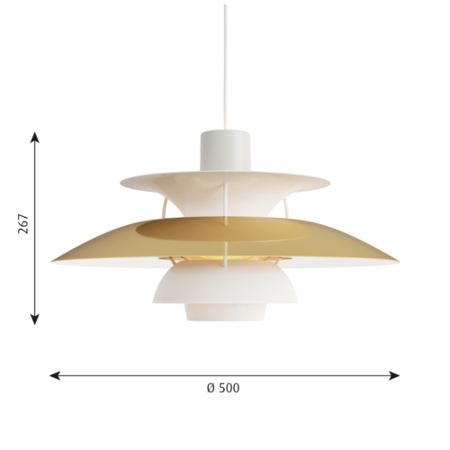 Louis Poulsen PH 5 hanglamp-Messing