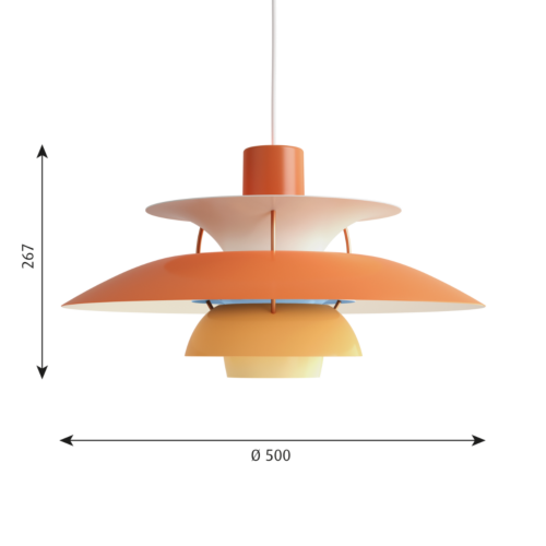 Louis Poulsen PH 5 hanglamp-Oranje