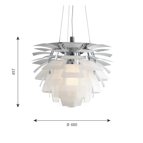 Louis Poulsen PH Artichoke Glas hanglamp-∅ 48 cm