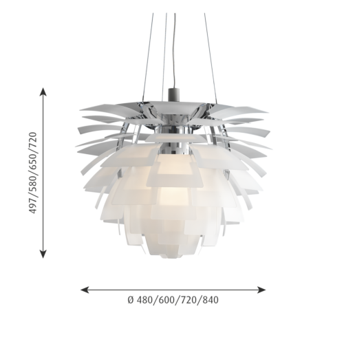 Louis Poulsen PH Artichoke Glas hanglamp-∅ 84 cm