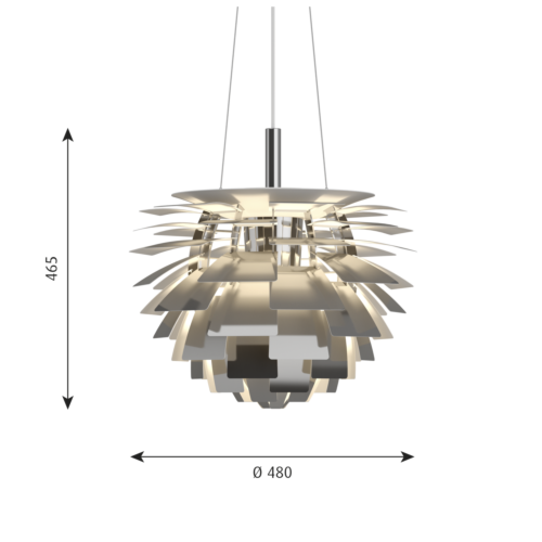 Louis Poulsen PH Artichoke hanglamp-RVS gepolijst-∅ 48 cm