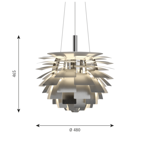 Louis Poulsen PH Artichoke hanglamp-RVS-∅ 48 cm