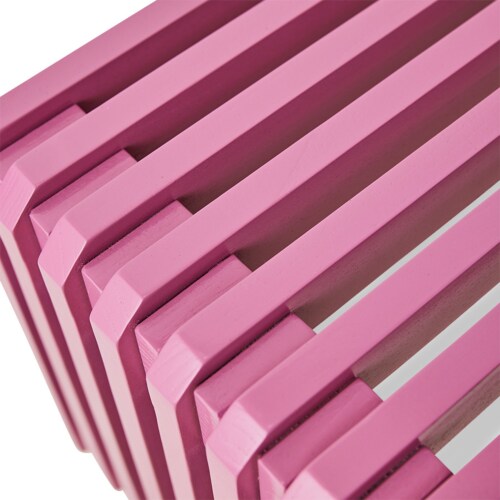 HKliving Slatted bank- 160x27x35 cm-Hot pink