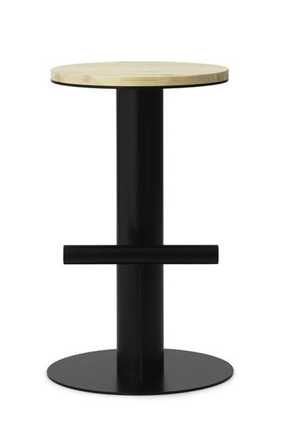 Normann Copenhagen Pole barkruk-Zithoogte 65 cm-Black