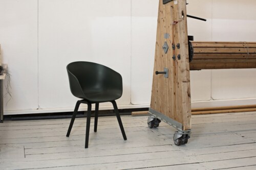 HAY About a Chair AAC22 stoel zwart onderstel-Pastel Green