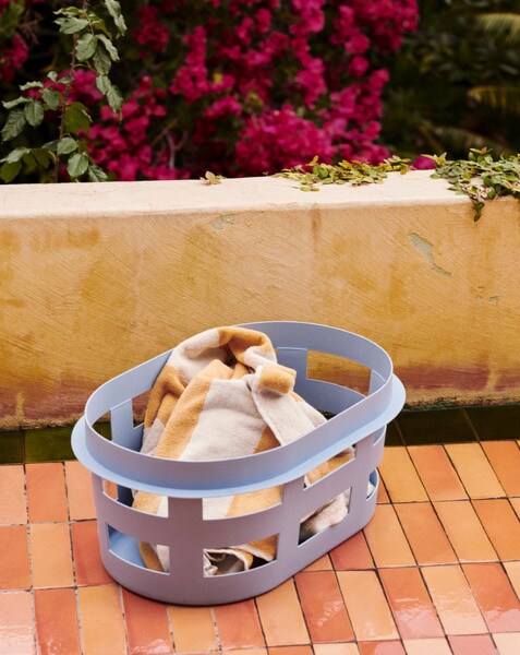 HAY Laundry Basket wasmand-Soft blue-Small