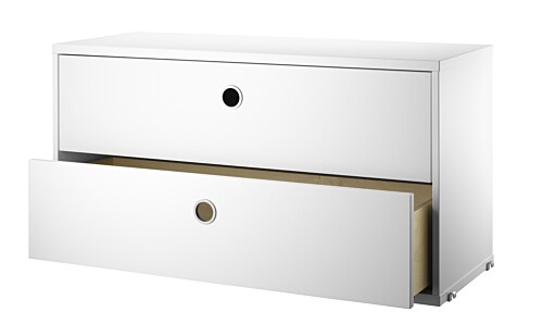 String Chest with Drawers ladekast-78x30x42 cm-White
