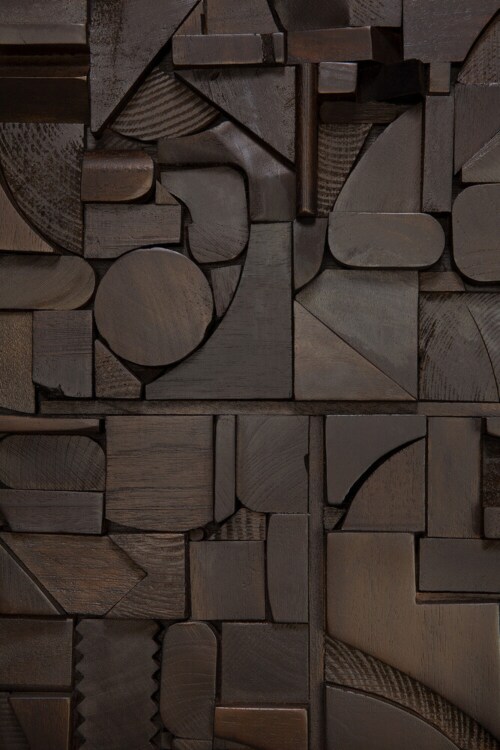 Ethnicraft Bricks muurdecoratie rechthoekig-60x50-Dark Brown
