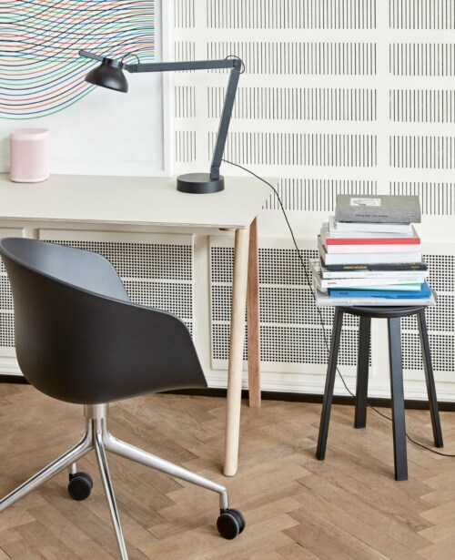 HAY About a Chair AAC24 bureaustoel - Zwart onderstel-Melange Cream