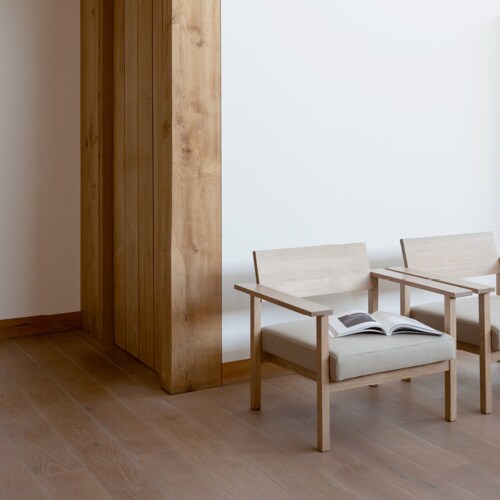 Studio HENK Base Lounge chair-Ivory 101-Hardwax oil light