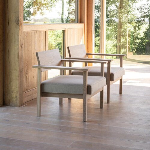 Studio HENK Base Lounge chair-Multigrey 99965-Hardwax oil natural