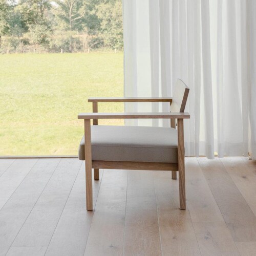 Studio HENK Base Lounge chair-Bordeaux 37-Hardwax oil natural