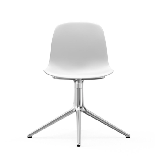 Normann Copenhagen Form Swivel stoel aluminium onderstel-White