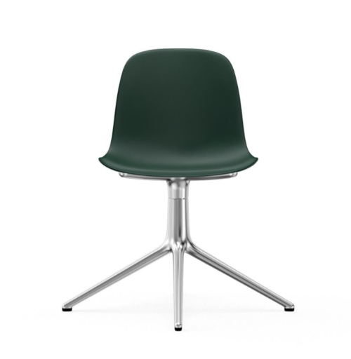 Normann Copenhagen Form Swivel stoel aluminium onderstel-Green