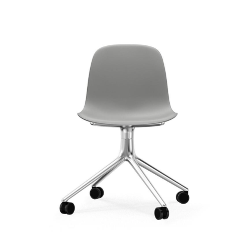 Normann Copenhagen Form Swivel zonder arm bureaustoel aluminium onderstel-Grey