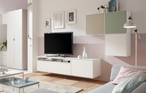Now! By Hulsta Easy tv-meubel -open vak + klep-Wit