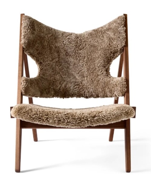Audo Copenhagen Knitting Lounge fauteuil - Walnut-Sahara