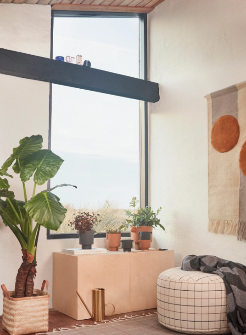 OYOY Living Design Inca Kip pot-Antraciet-Medium