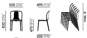 Vitra Belleville Chair stoel-Crème