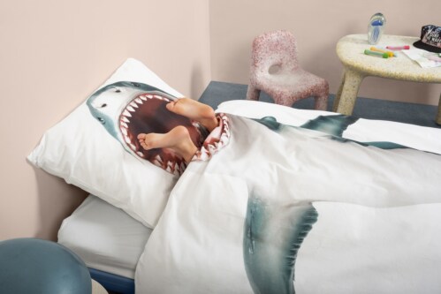 Snurk Shark!! dekbedovertrek-200x200/220 cm