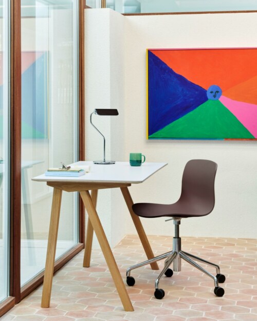 HAY About a Chair AAC50 gasveer bureaustoel - wit onderstel-Soft Brick