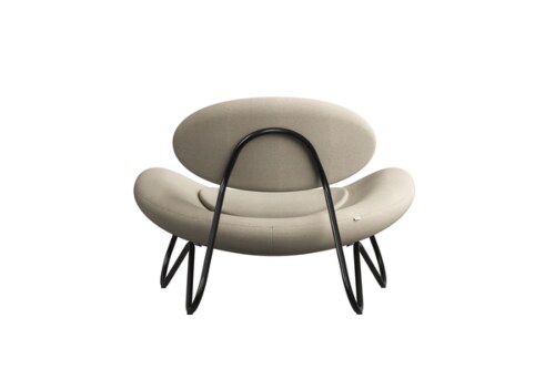 WOUD Meadow lounge stoel-Sisu-Black Painted steel