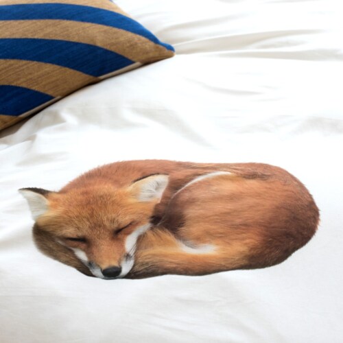 Snurk Sleeping Fox FLANEL dekbedovertrek-140x200/220 cm