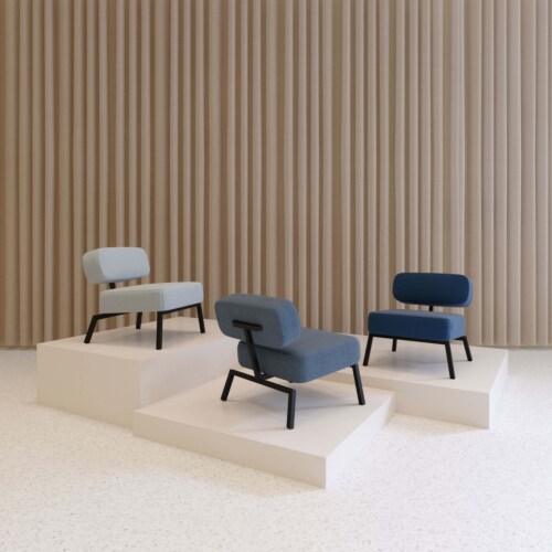 Studio HENK Ode Lounge Chair zwart frame-Steelcut Trio 3-713