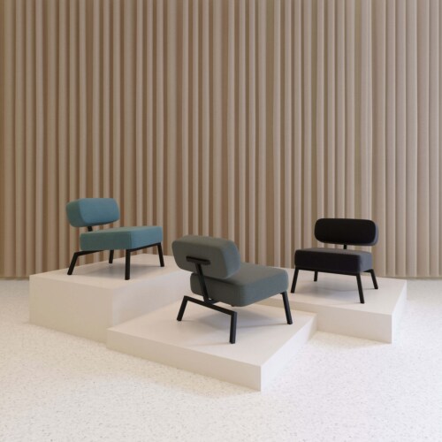 Studio HENK Ode Lounge Chair zwart frame-Steelcut Trio 3-996