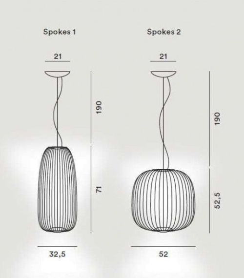 Foscarini Spokes 2 MyLight LED hanglamp dimbaar Bluetooth-Goud