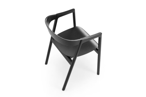 Gazzda Muna Oak Lacquered black Chair stoel-Zwart gelakt