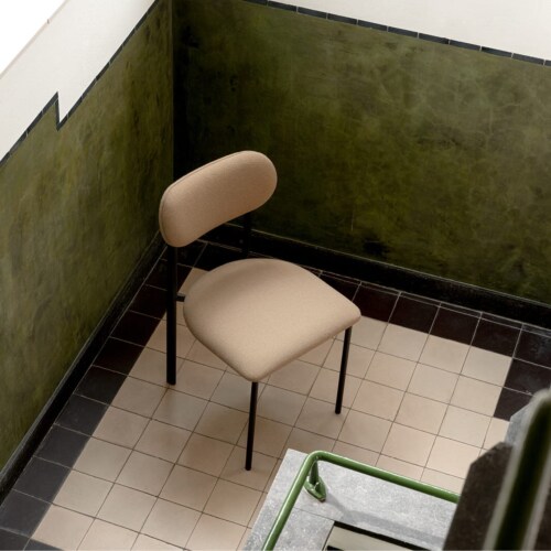 Studio HENK Oblique Chair bekleed wit frame-Cube Grey 65