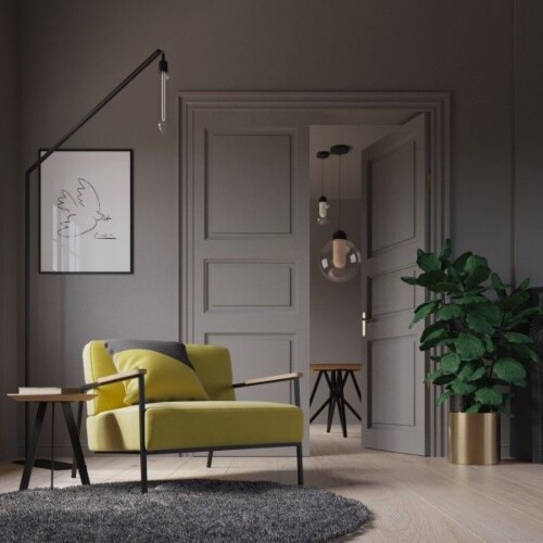 Studio HENK Co fauteuil met zwart frame-Halling 65-110