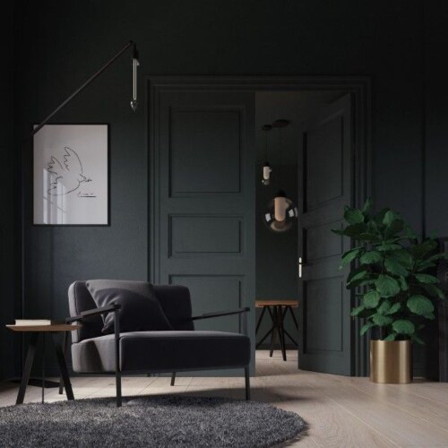 Studio HENK Co fauteuil met zwart frame-Halling 65-980 gelakt
