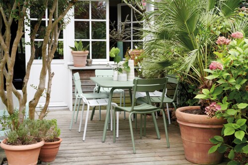 Fermob Stripe tuinstoel-Willow Green