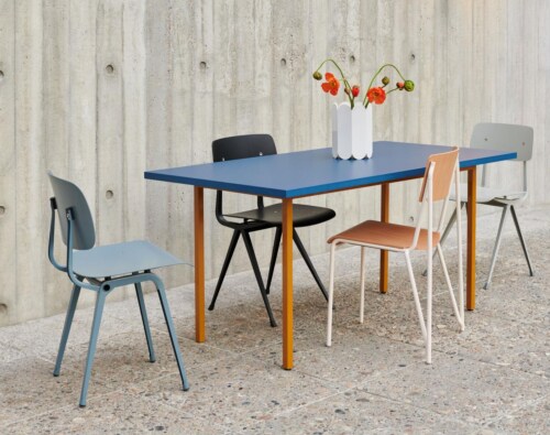 HAY Two-Colour tafel-Ochre - Light Grey-160x82x74 cm