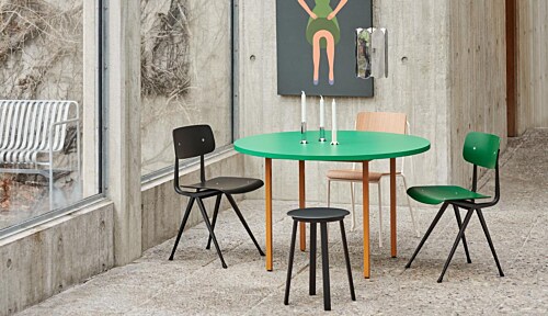 HAY Two-Colour Round tafel-Ochre - Green Mint-∅ 105 cm